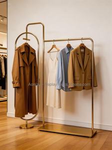 Nouveau design, présentoir en acier inoxydable doré, support d'affichage durable pour boutique de vêtements - Product Image 3