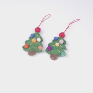 Adornos de fieltro hechos a mano para árbol de Navidad lana merino de alta calidad usada disponible al por mayor a precio de fábrica - Product Image 6
