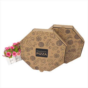<span class=keywords><strong>Caja</strong></span> de Pizza Octogonal Corrugada, Empaque de Pizza Redondo de Cartón Personalizado, <span class=keywords><strong>Caja</strong></span> de Entrega de Pizza Desechable para Llevar - Product Image 2