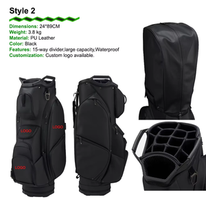 Sac de golf Dericsson personnalisé avec logo, 14 compartiments, imperméable, en cuir PU, nylon, polyester Oxford, sacs de golf en gros - Product Image 3