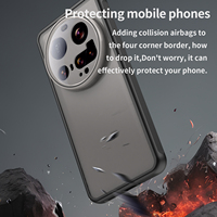 Étui de protection en TPU PC semi-transparent mat pour Xiaomi 15, 14, 17, antichoc mat et protection de l'appareil photo Fundas