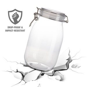 โหลปิดผนึก PET 750มล. สำหรับพริกแห้งสีแดงอุปกรณ์ครัวฝาล็อคโลหะกันรั่วแบบใสไม่มี BPA ทนทาน - Product Image 4