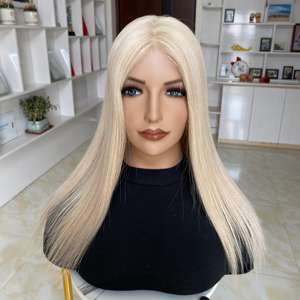 Nouveauté YF-2408 # Topper mono 18A/60 en cheveux humains, base mono avec tissage, pour femmes, cheveux vierges européens, cuticules alignées - Product Image 1