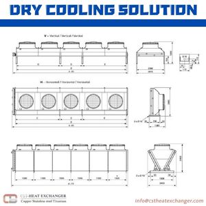 Nhiệt độ cao trung bình nước làm mát tiết kiệm không khí adiabatic tháp làm mát khô mát cho công nghiệp điện làm mát - Product Image 3