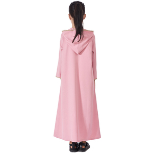 3-14 anni ragazza ricamo chiuso Abaya vestito con cappuccio musulmano bambini Casual Abaya Maxi abiti Robe <span class=keywords><strong>marocco</strong></span> Dubai turchia bambini - Product Image 3