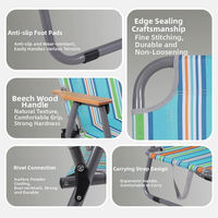 Chaise pliante de camping en acier de haute qualité E-RIKE, chaise pliante de plage pour l'extérieur