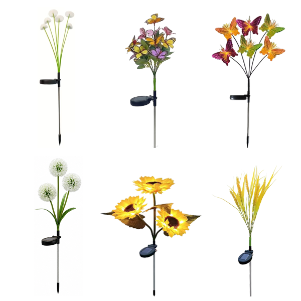 Solar Flowers LED Light Warm White Waterproof Easy Installation for Lawn Patio Yard Decoration Outdoor Landscape Garden
