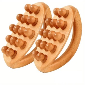 Alat relaksasi selulit terapi SPA, alat terapi SPA kerokan Meridian tubuh pinggang kayu alami - Product Image 1