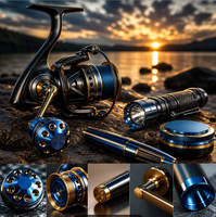 Bouton/Bobine de moulinet de pêche, Tête/Corps de lampe torche, Corps de stylo, Capuchon de pot cosmétique, Axe de poignée de porte usinés CNC en aluminium et anodisés