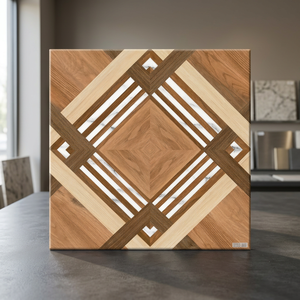Tablón de madera vitrificado esmaltado Digital de alto brillo de 400x400mm, efecto de aspecto, suelos de porcelana, baldosas de madera, baldosas de cerámica de 40x40cm - Product Image 4