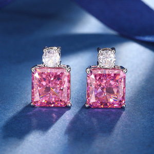 Nouveauté 2026 : Parure de bijoux pour femme en argent 925 et zircon, motif fleur de glace, plaqué rhodium rose princesse, boucles d'oreilles et colliers, idéal pour un cadeau - Product Image 3
