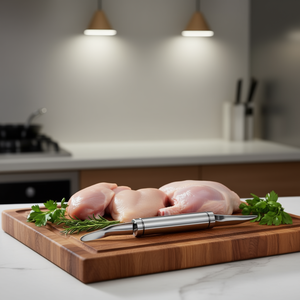 Utensilio Creativo de Acero Inoxidable para Carne, Gadget de Cocina Plateado para Preparación de Aves y Carne, Solo Lavar a Mano - Product Image 2