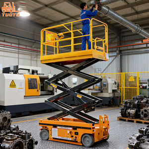 Elevador de Tijera Móvil Eléctrico Hidráulico de 8m/10m/12m, Equipo de Elevación <span class=keywords><strong>para</strong></span> Construcción de Uso Pesado, Precio de Fábrica - Product Image 2