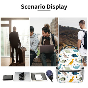 Vente en gros d'usine pour <span class=keywords><strong>Amazon</strong></span> Sac à dos Conception de dessin animé personnalisé Impression complète Fermeture éclair en <span class=keywords><strong>polyester</strong></span> imperméable pour hommes Femmes Étudiants - Product Image 5