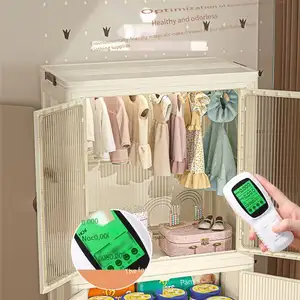 Rmier Armoire pour enfants Organisateur pliant en plastique Installation de garde-robe pour bébé domestique Armoire de rangement gratuite