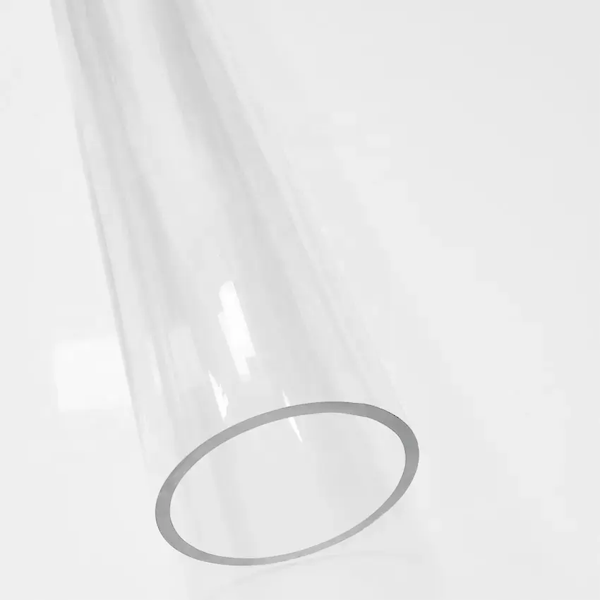 Tabung Akrilik Silinder Transparan, Pipa Bulat PMMA Plastik Diameter Besar untuk Akuarium Air