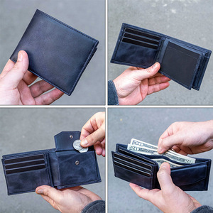 Multi Functional Tri Fold <b>Wallet</b> Black Large Capacity Card <b>Holder</b> RFID Protection Men's Everyday Use - Product Image 3