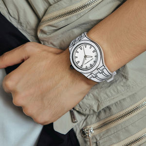 FAIRWHALE Relojes <span class=keywords><strong>Manga</strong></span> Estilo Relojes de cuarzo Moda Deportes Correa de silicona Relojes para hombres - Product Image 2