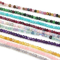 4*4mm Perle carrée en agate naturelle pour la fabrication de bijoux, accessoires de bricolage, opale jaune, améthyste, cristal, perles à facettes, cube