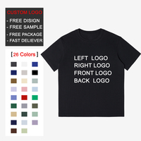 T-shirt personnalisé 100% coton 230 g/m² tricoté épais imprimé décontracté pour homme, coupe classique, vierge, avec logo personnalisé