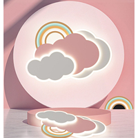Plafonnier créatif dessin animé blanc rose nuages chambre d'enfant chaud romantique arc-en-ciel chambre intérieur led plafonnier