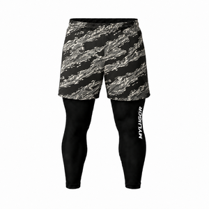 Shorts Deportivos 2 en 1 con Sublimación Personalizada, Leggings Interiores de Doble Capa para Gimnasio, Entrenamiento, Running, Fitness, MMA - Product Image 1
