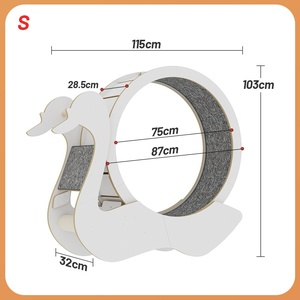 جهاز مشي للقطط صديق للبيئة على شكل بجعة، صامت، بلاستيكي، مقاوم للماء IP67، إطار تسلق حديث للرشاقة، أداة لياقة بدنية - Product Image 6