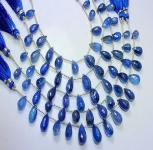 Perles de pierres précieuses en cyanite bleue naturelle, facettées, de forme fantaisie, faites à la main, de haute qualité, 6 mm, 8 mm, pour la fabrication de bijoux - Product Image 3