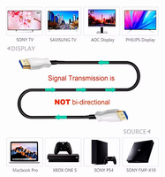 Cable HDMI 2.0 AOC 4K 60Hz 18Gbps, Cable de Fibra Óptica Activo, Chapado en Oro, Aleación de Zinc, para TV, Proyector, Cine en Casa