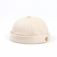 Casquette en coton ajustable sans visière, couleur unie, style melon, casquette courte, hip-hop, sans visière, casquette de baseball
