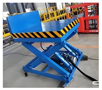 Plateforme élévatrice à ciseaux grande taille, chariot élévateur électrique, tables élévatrices avec vitesse de levage de 4-6 m/min et garantie de 2 ans