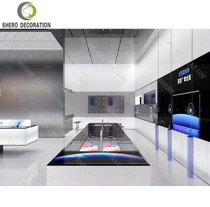 ตู้โชว์ไม้แบบกำหนดขนาดได้สำหรับร้านค้า ตู้โชว์โทรศัพท์มือถือแบบกระจก - Product Image 2