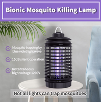 Saijzek Lámpara Mata Mosquitos UV Eléctrica de Alta Eficacia con Transformador de Alto Voltaje y Fotocatalizador LED USB