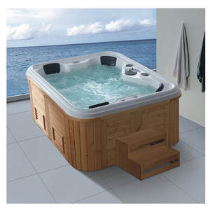 Bañera de Hidromasaje Whirlpool Hydro Sexy con Ducha Doble en Esquina, <span class=keywords><strong>Cascada</strong></span> Independiente, Bañera de Burbujas Negra de Mármol - Product Image 6