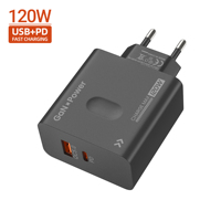 Chargeur mural USB C PD rapide 120W Type-C, protection anti-feu QC3.0 OTP OVP OCP, prise EU US UK, charge rapide pour téléphone portable