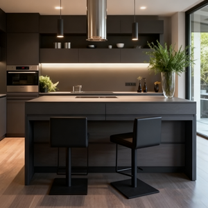 Godi Tùy Biến Modular Nhà Bếp Màu Đen Tủ Hiện Đại Thiêu Kết Đá Với Bồn Rửa Nhà Bếp Đảo Bảng Thiết Lập Sản Xuất Tại Trung Quốc - Product Image 3