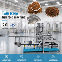 Chaîne de production de machines extrudeuses automatiques pour aliments flottants pour poissons, prix des machines de fabrication de granulés d'aliments pour crevettes et tilapias