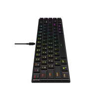 AIKUN GX9680U Ultra ince kablolu oyun klavyesi, RGB arka ışık, 68 tuşları kısa 50M mekanik anahtarı ve klavye tuşları, tip-c portu