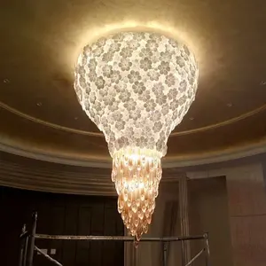 Lampu Gantung Artistik Hotel, Lampu Langit-langit, Lampu Modern Led, Kaca Artistik untuk Pernikahan, Lampu Lobi Hotel