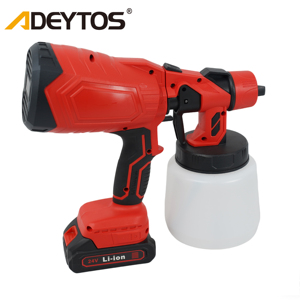 <span class=keywords><strong>Pistolet</strong></span> de pulvérisation sans fil portable de qualité industrielle, <span class=keywords><strong>batterie</strong></span> au lithium 21V, moteur sans balais, capacité du réservoir de 1000 ml, haute pression 5 psi - Product Image 4