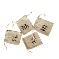 Sac à cordon en jute et lin haute densité, résistant aux déchirures, sac de rangement, pochettes pour cosmétiques, sac pour flacon de parfum, recyclable, réutilisable