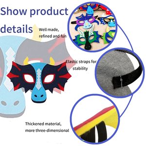 قناع تنكري للأطفال بتصميم تنكري على شكل ديناصور كرتوني متوفر بالمخزون من مصنع Nicro للأطفال ، أقنعة للأطفال بتصميم تنين عالي الجودة - Product Image 3