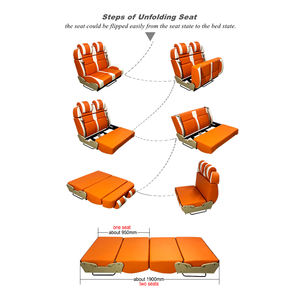 Asiento Cama Plegable Personalizado para RV con Cinturón de Seguridad de 3 Puntos para Vito - Conversión de Caravana de Lujo Impermeable - Product Image 4