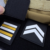 En Stock Écusson PVC Velcro Grades de Brigadier Gendarmerie Galon Poitrine Chevron de Grade Écussons PVC Badges