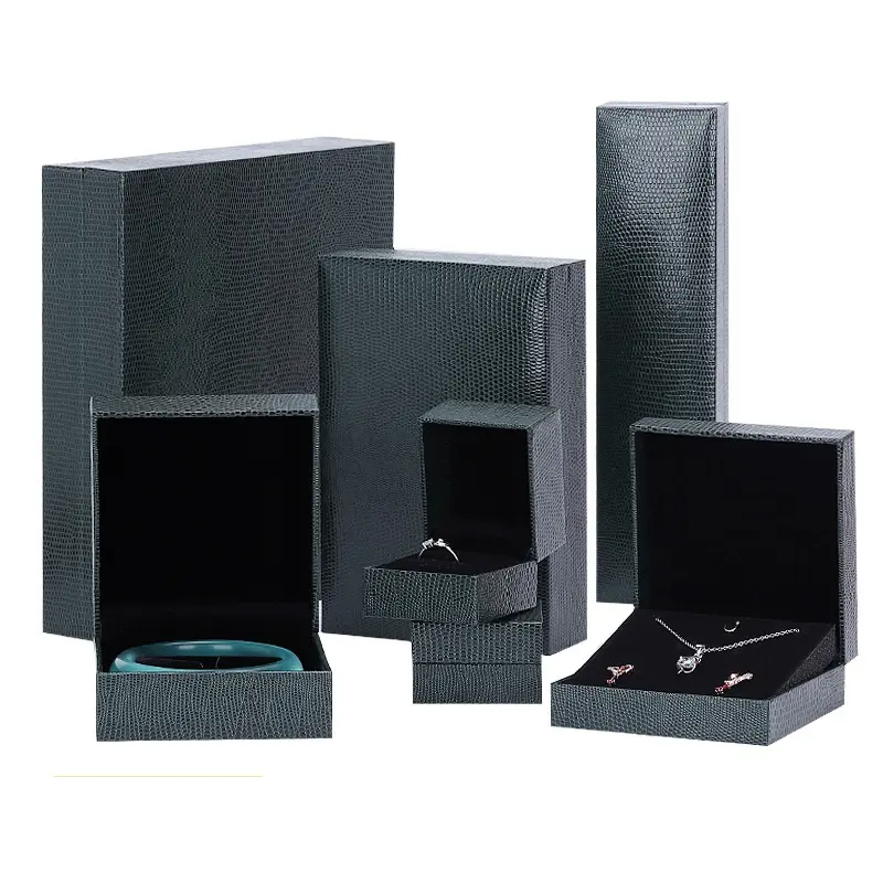 Stampa personalizzata confezione di gioielli da sposa di lusso confezione regalo scatola di gioielli in carta con inserto in velluto