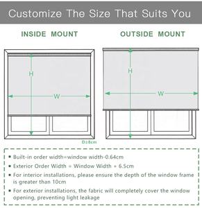 Persianas Enrollables Motorizadas Inteligentes Automáticas, Compatibles con Zigbee, Alexa, Tuya, Wifi, Google Matter, Eléctricas, <span class=keywords><strong>Sin</strong></span> Perforación, para Ventanas - Product Image 5