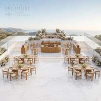 Ensemble de mobilier de mariage en bois haut de gamme, solution de location tout-en-un pour événements, table de banquet, chaise, canapé, comptoir de bar, commande en gros