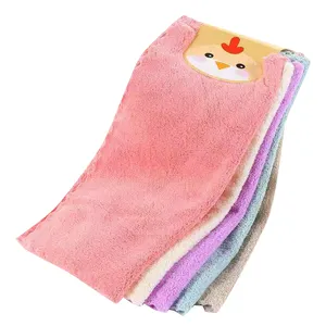 Coral fleece material for children's super absorbent small towel
