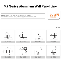 Kit de profilés décoratifs en aluminium pour murs, plinthes, coins et corniches de plafond pour la décoration intérieure
