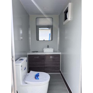 SUMEC-Remolque de baño VIP de 2 puertas, Combo móvil individual de lujo de acero inoxidable portátil, 2 puestos, 2 puertas, Comercial - Product Image 2